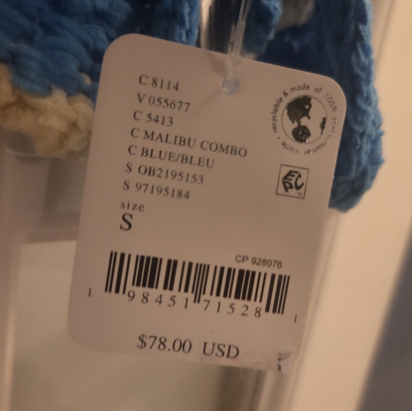 Free People Arlo Malibu Blue Sleeveless Open Sides W/ Ties & Cream Trim - Picture 2 of 13